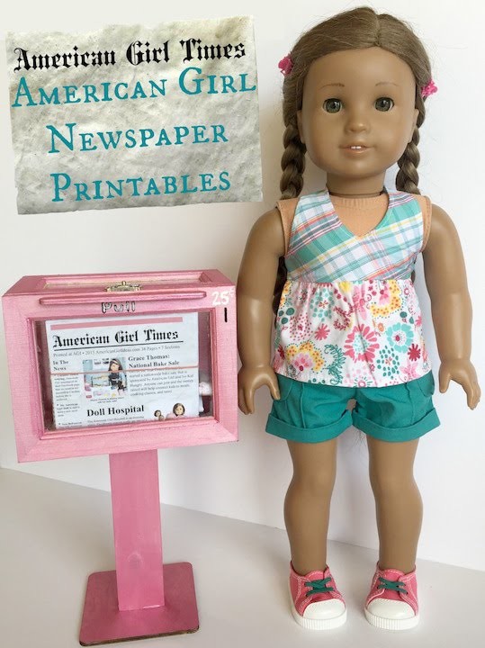 How to make an American Girl Newspaper and Newspaper Stand