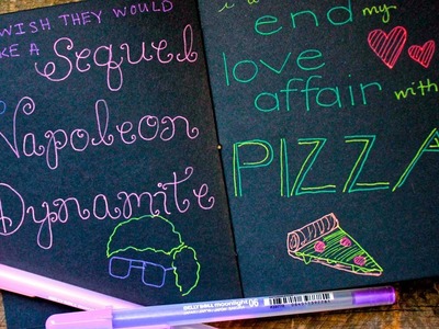 How to Make and Decorate a Black Paper Notebook