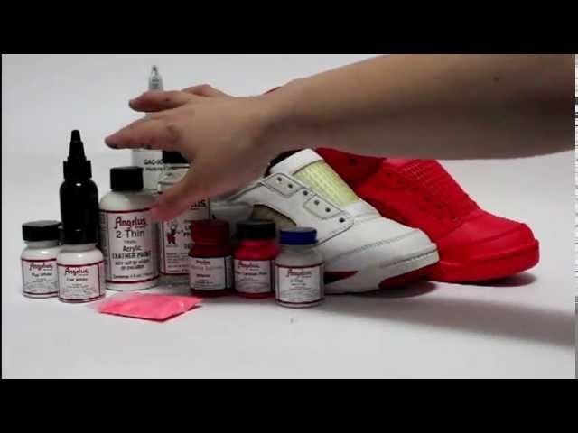 How to paint Solar Red - Red October Jordan 5 KOS Kinofsneakers.com