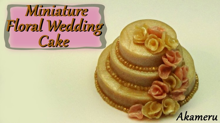 Miniature Floral Wedding Cake - Polymer Clay Tutorial