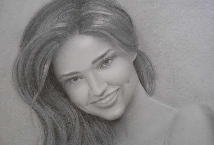 Miranda Kerr Portrait - How to Draw a Portrait With Smile and Teeth