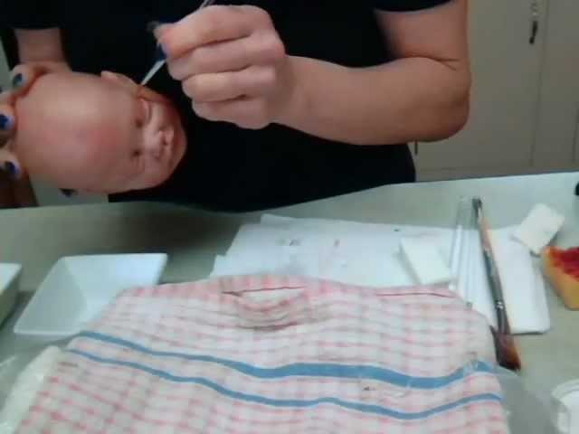 Painting a Polymer Clay Baby With Genesis Heat Set Paints
