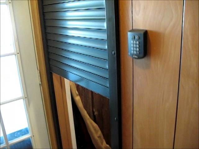 Security Shutter San Antonio for Gun Room or Safe Room keypad entry