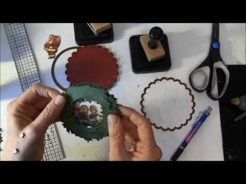 Tim Holtz Holiday wreath circle card tutorial