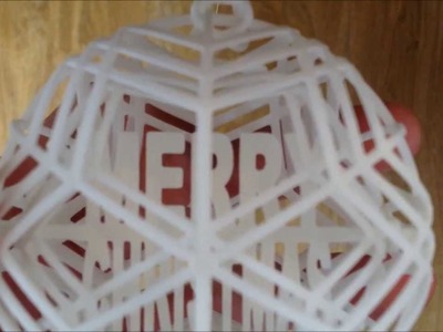 3D Printed Customizable Spinning Bauble Ornament