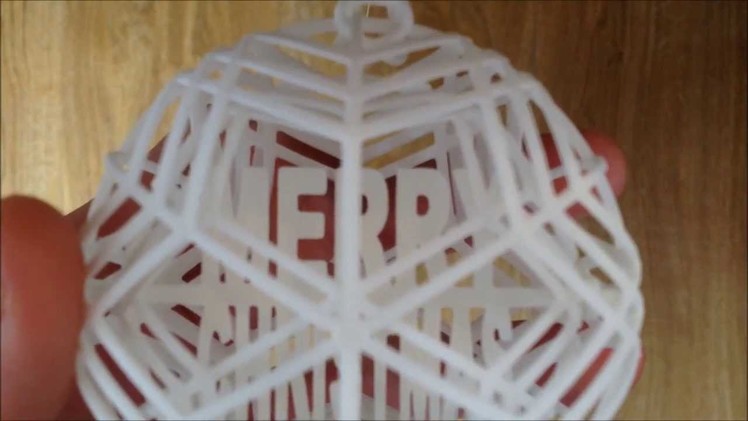 3D Printed Customizable Spinning Bauble Ornament