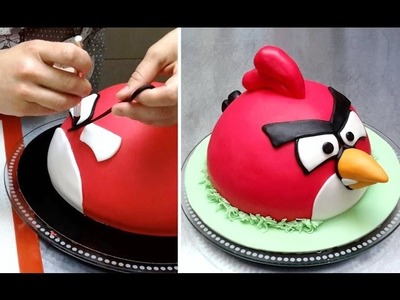 ANGRY BIRD CAKE How To - Birthday Cake Ideas by Cakes StepbyStep.