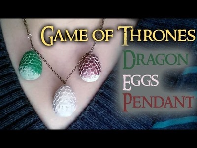 Game of Thrones Dragon Eggs Pendant Polymer Clay Tutorial. Arcilla Polimérica