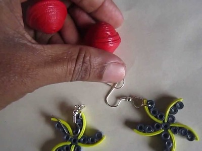 Handmade Jewelry - Paper Quilling Star Earrings (Free Form Quilling - Not a Tutorial)