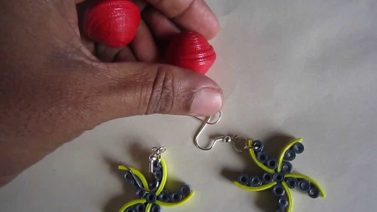 Handmade Jewelry - Paper Quilling Star Earrings (Free Form Quilling - Not a Tutorial)