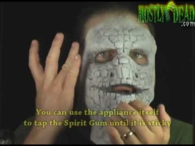 How to apply a foam latex prosthetic appliance mask to your face - FX Makeup application