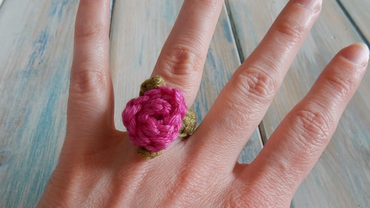How To Crochet a Rose Ring - Yarn Scrap Friday