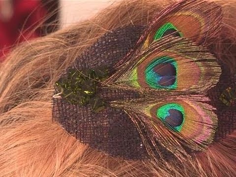 How To Make A Beautiful Peacock Hair Clip