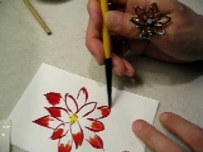 Paint and color a flower freehand
