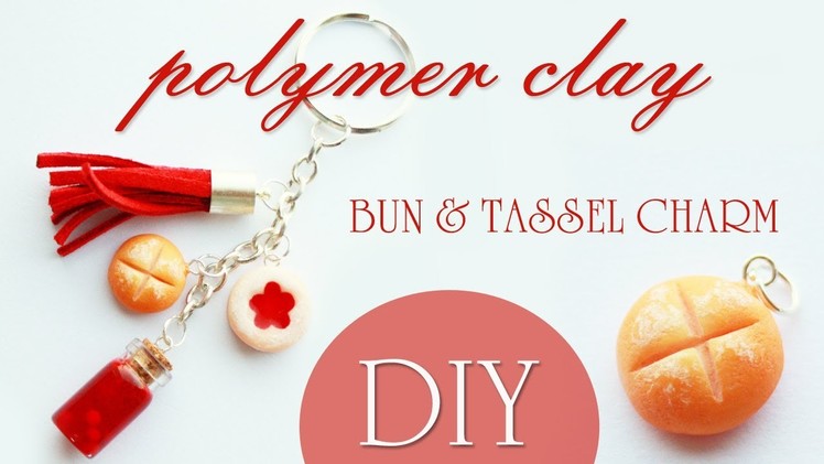 Polymer clay jam bun & tassel charm TUTORIAL - jam keychain PART 1