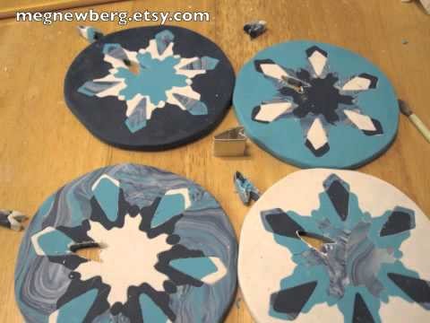 Polymer clay snowflake cane tutorial.m4v