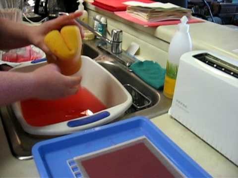 Pouring pulp and pressing paper