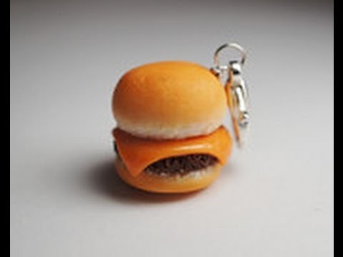 Simple Plain Cheeseburger Tutorial, Polymer Clay Miniature Food Tutorial