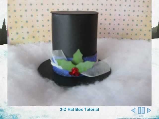 3 D Snowman Hat Tutorial video