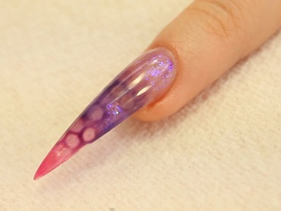 Bubble Effect UV Gel Stiletto Nail Design Tutorial Video by Naio Nails