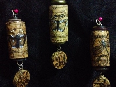 Charms and keychains made from cork