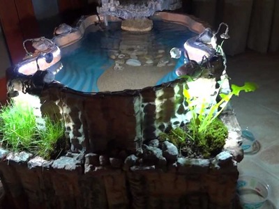 DIY INDOOR POND WITH WATERFALL