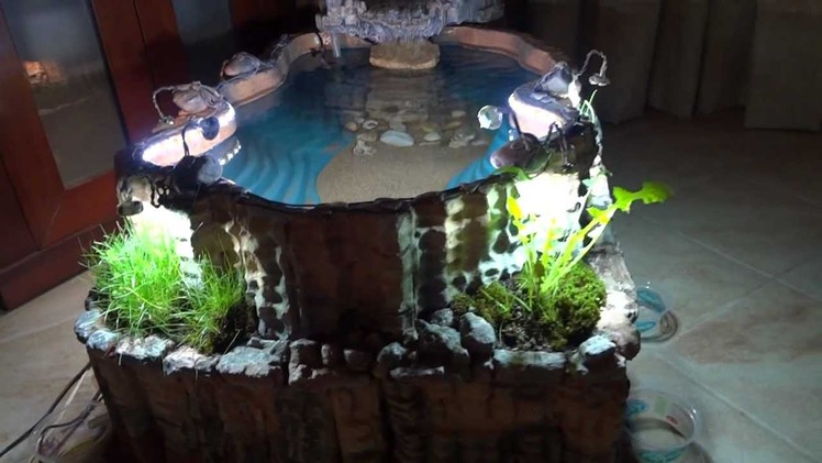 DIY INDOOR POND WITH WATERFALL