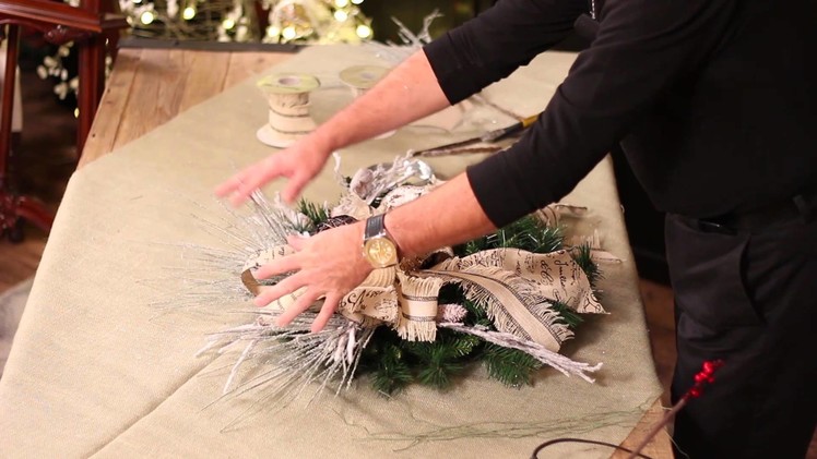How To Make A C'est Noel Theme Christmas Wreath - Trees n Trends - Unique Home Decor