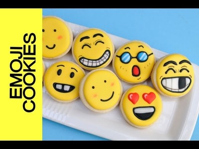 HOW TO MAKE EMOJI COOKIES, DECORATING WITH ROYAL ICING