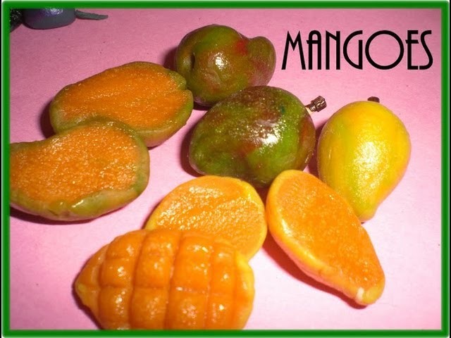How to make "Mango fruits.  Clay art