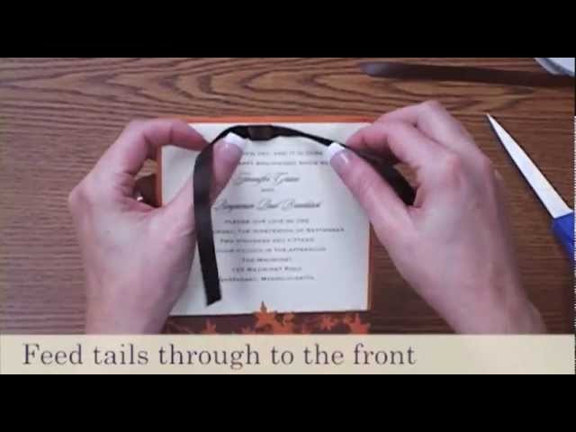 How to Tie a Bow - Flat Bow | Wedding Invitations