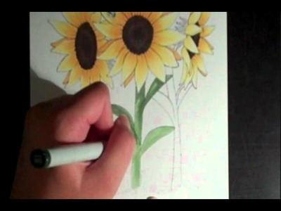 June Sunflowers Color Me Copic Club