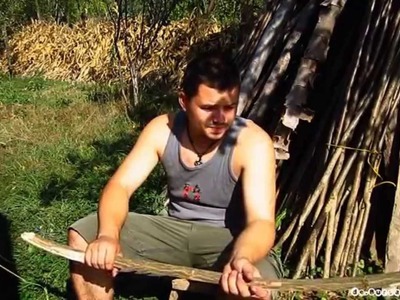 Making a Primitive Bow  How to make a survival bow and arrow Tutorial