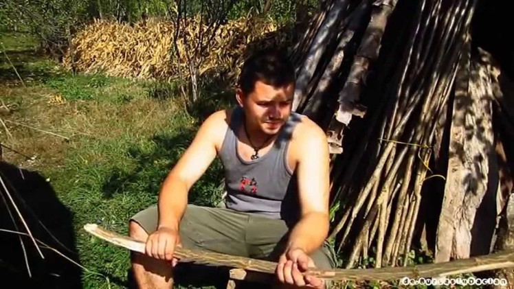 Making a Primitive Bow  How to make a survival bow and arrow Tutorial