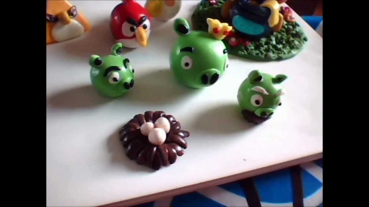 My first batch of Polymer Clay Fimo Creations charms, winnie the pooh, angry birds and more