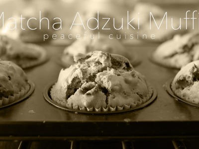 [No Music] How to make Matcha & Adzuki beans Muffin