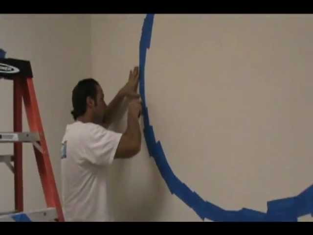 Painting circles and other geometric shapes on walls using the U-Stripe It & Design Tool