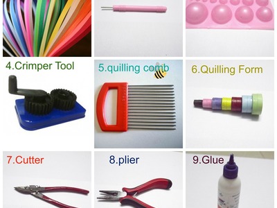 Paper quilling Jewellery Tutorial  -basic tools and materials