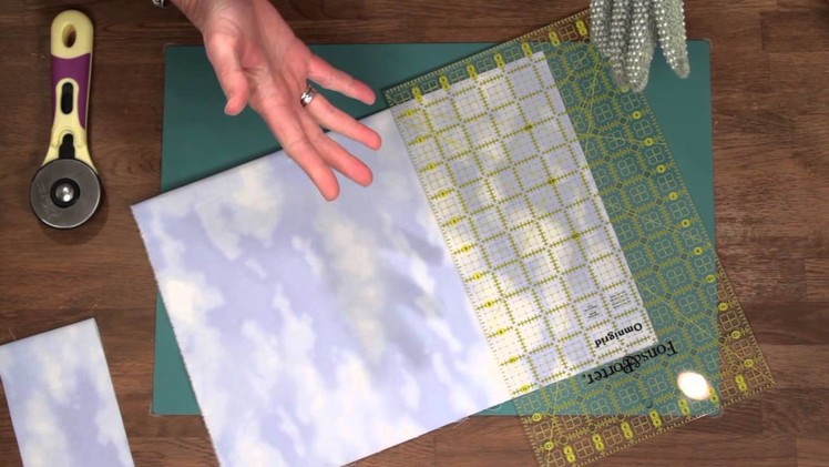 Quilty: how to cut fabric using a rotary cutter and mat with Marianne Fons