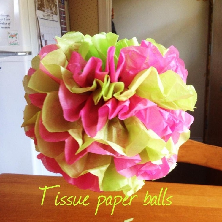 Tissue Paper Balls | Baby Shower On A Budget Mini Series