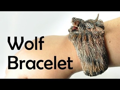 Wolf bracelet - polymer clay TUTORIAL