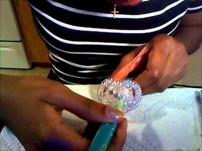 How to: Bling out pacifiers (for a boy) For display only!!