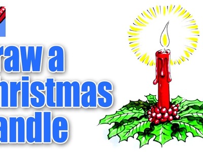 How to draw a Christmas Candle Decoration