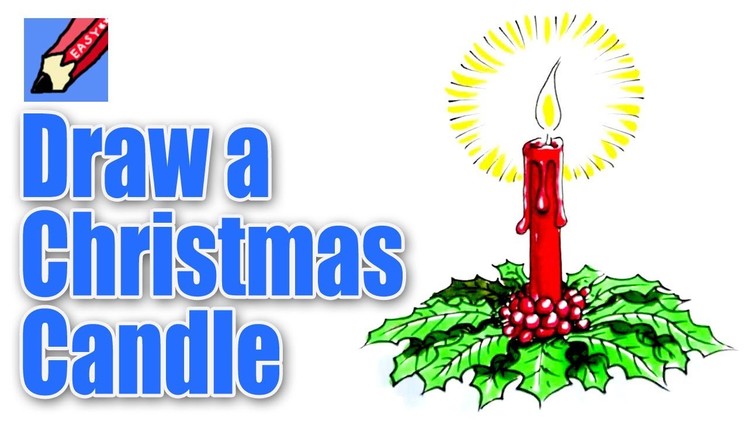 How to draw a Christmas Candle Decoration