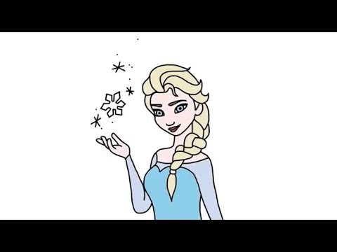 How To Draw Elsa From Disney's Frozen Movie In Full