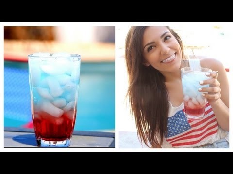 Make layered drinks for Fourth of July!