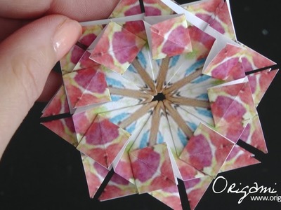 Paper Star Medallion for Making Cards or Ornaments - Teabag Folding 3