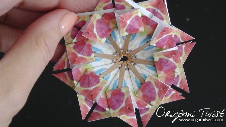 Paper Star Medallion for Making Cards or Ornaments - Teabag Folding 3