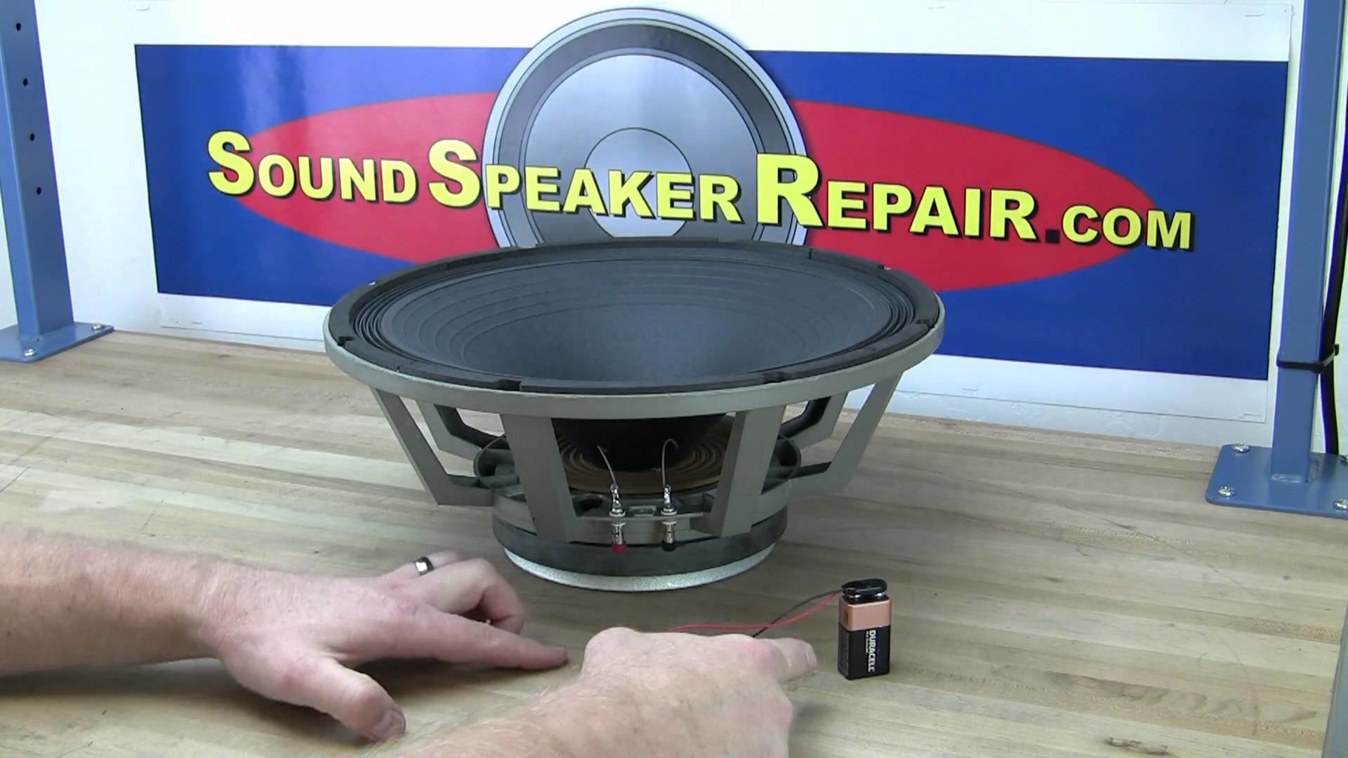 Testing a speaker with a 9 volt battery