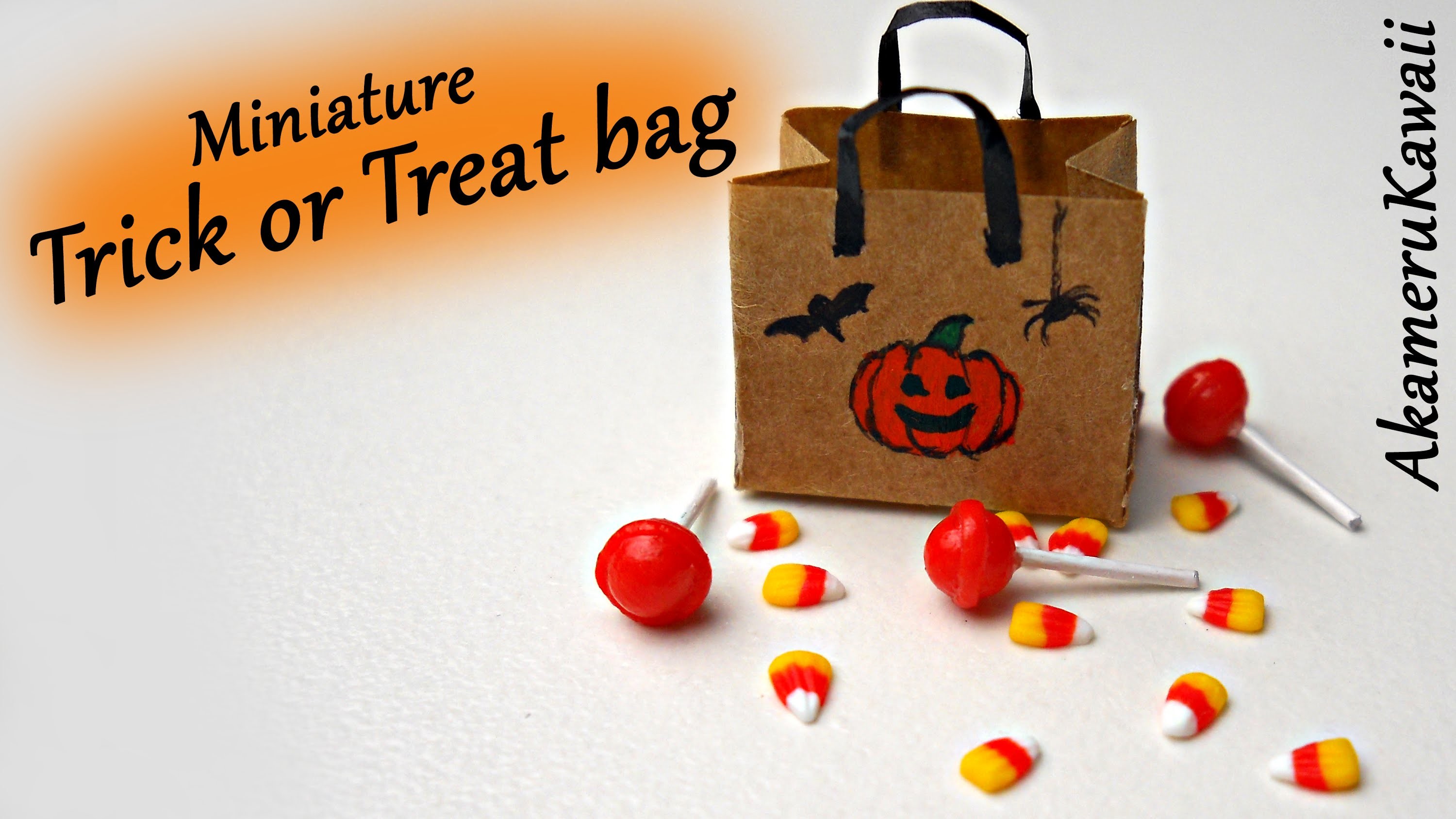 Trick or Treat! Miniature Candy Corn and Lollipops Polymer Clay Tutorial